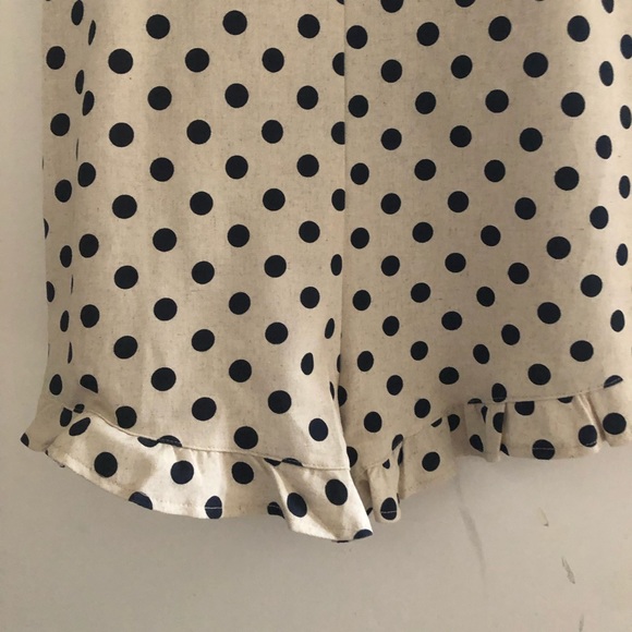 [into] Black polka dot oatmeal Cute ruffles Cotton Romper - Picture 3 of 10
